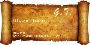Glazer Teréz névjegykártya